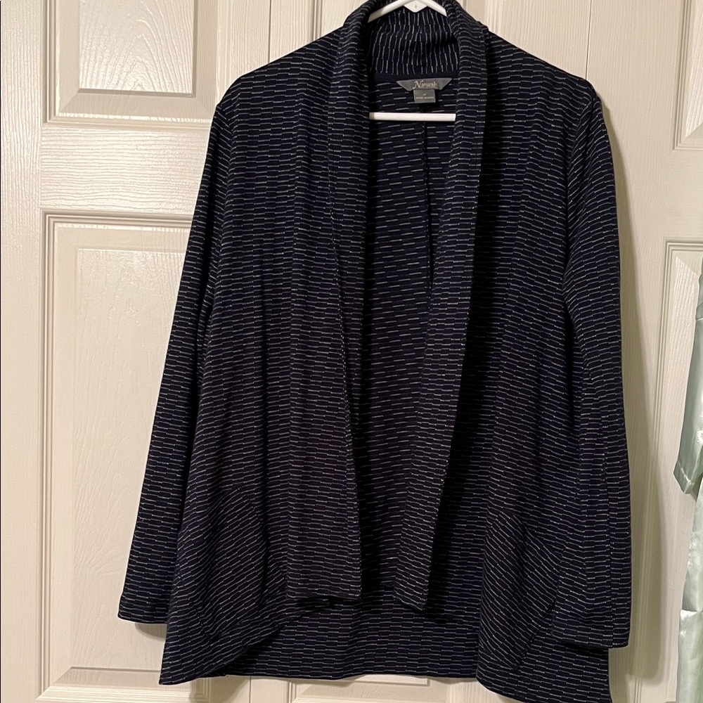 Natural Reflections Navy and White Striped jacket